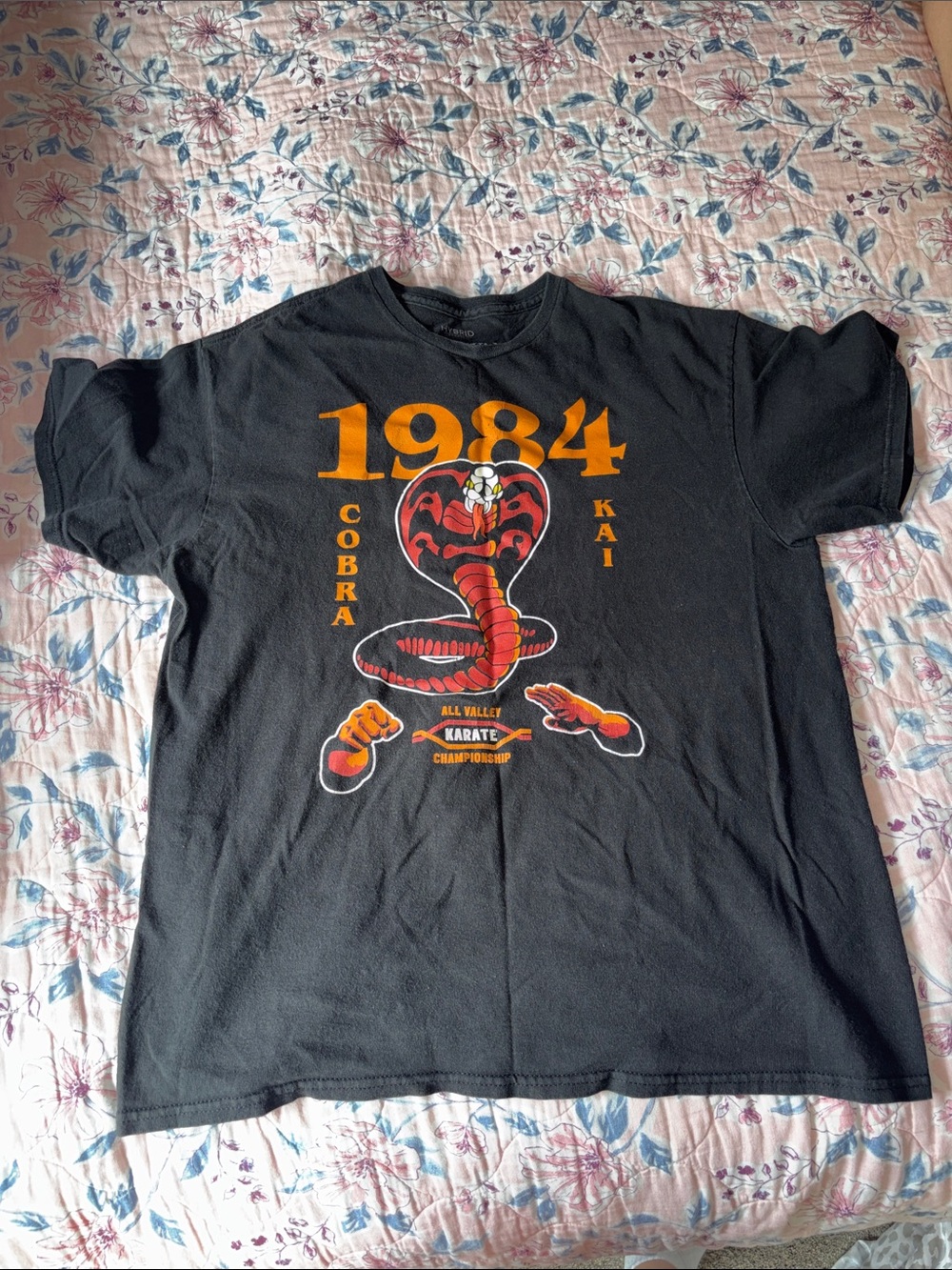 Hybrid Apparel Black 1984 Cobra Kai Graphic Tee